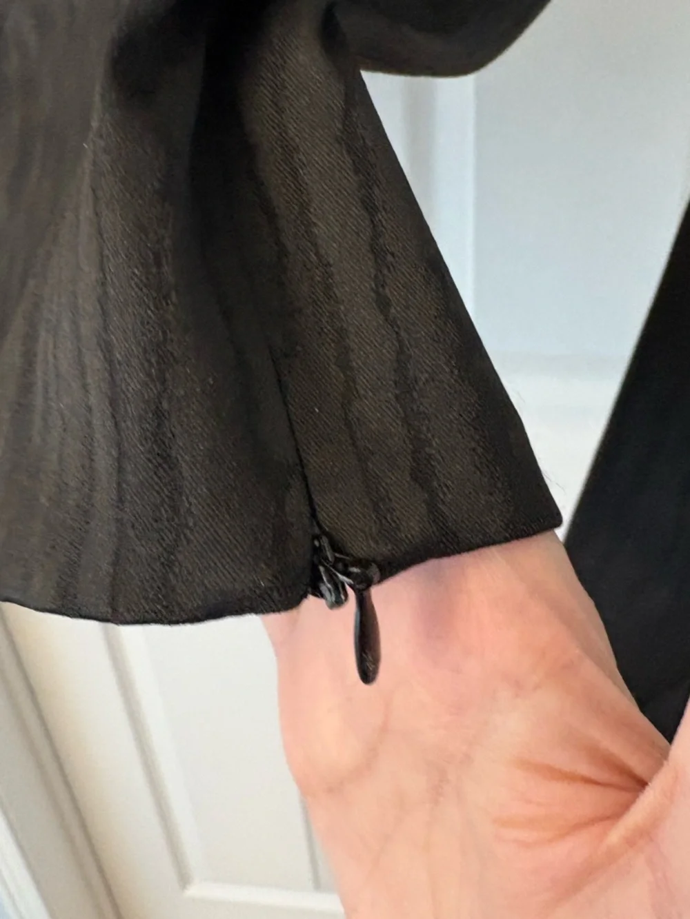 Zara Black Long Sleeve Cropped Bustier Top Size Large - Picture 8 of 14